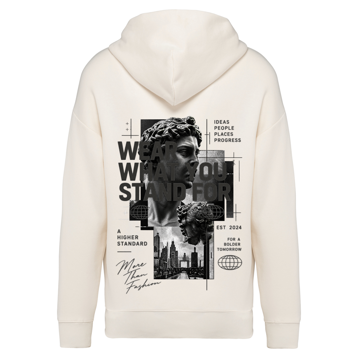 G-TOWN Stand For Hoodie – Ivory