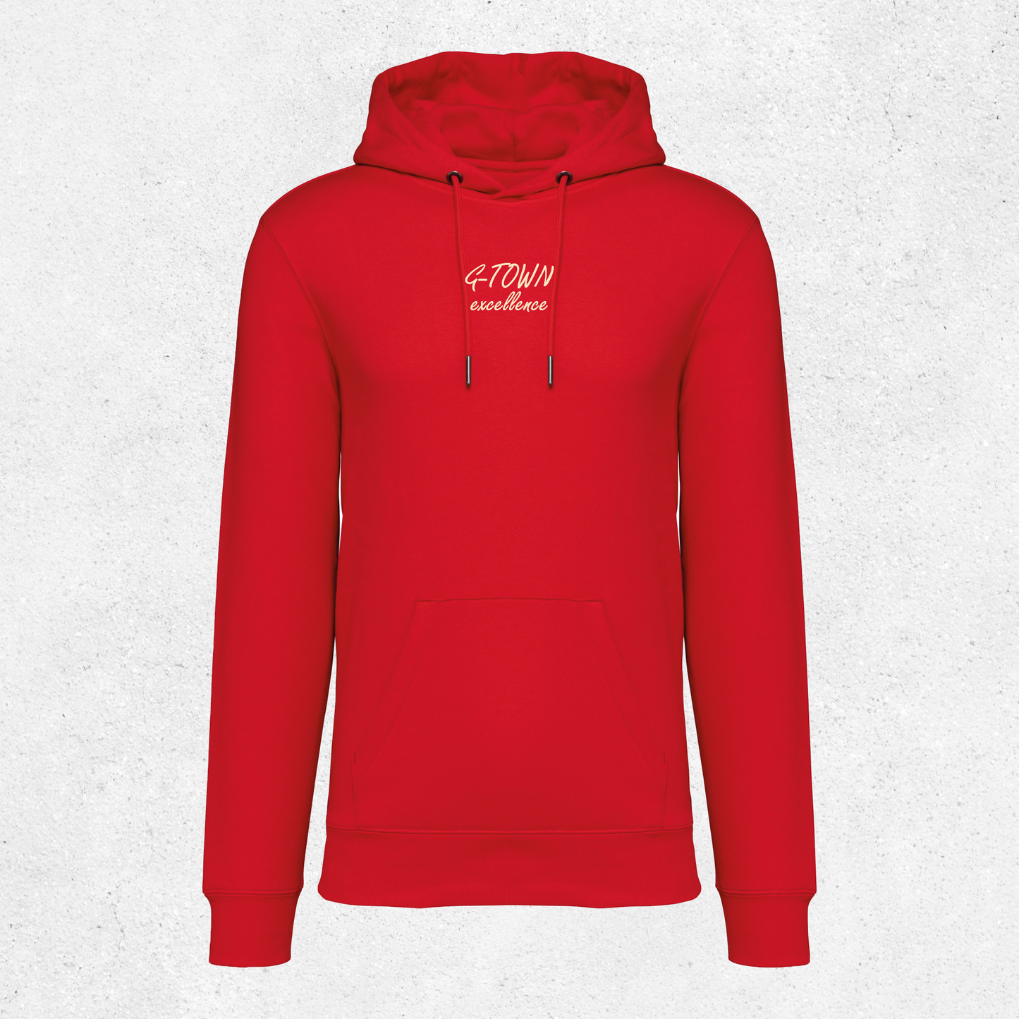 G-TOWN Excellence Dames Hoodie  Rood met Gouden Opdruk