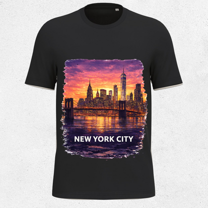 G‑TOWN NYC Dusk Tee – Unisex streetwear T‑shirt geïnspireerd door New York City