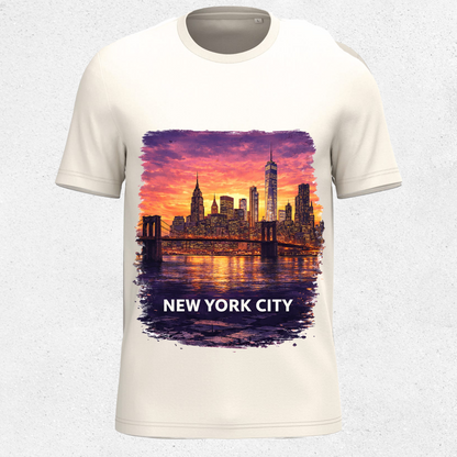 G‑TOWN NYC Dusk Tee – Unisex streetwear T‑shirt geïnspireerd door New York City