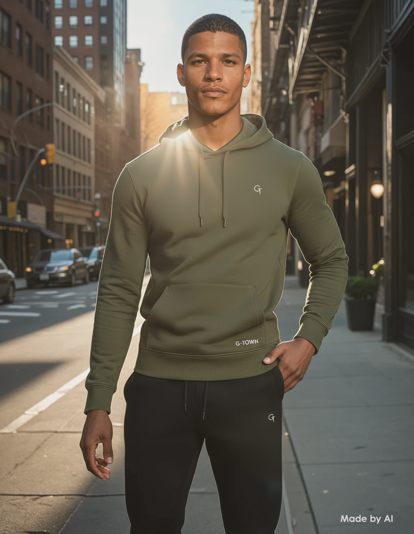 G-TOWN Essential GT Hoodie Heren | Duurzaam Streetwear Statement