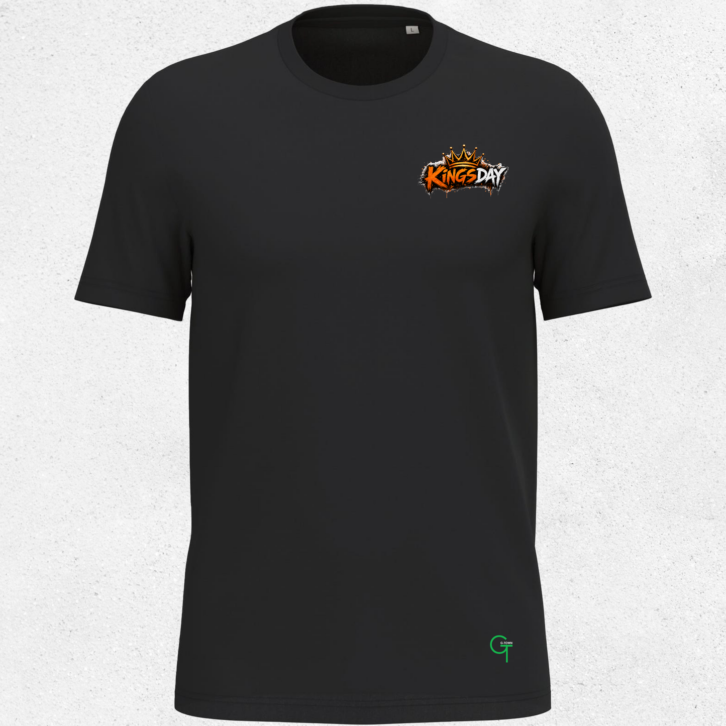 G‑TOWN Koningsdag T‑shirt Limited Edition Royal Streetwear Oranje Unisex