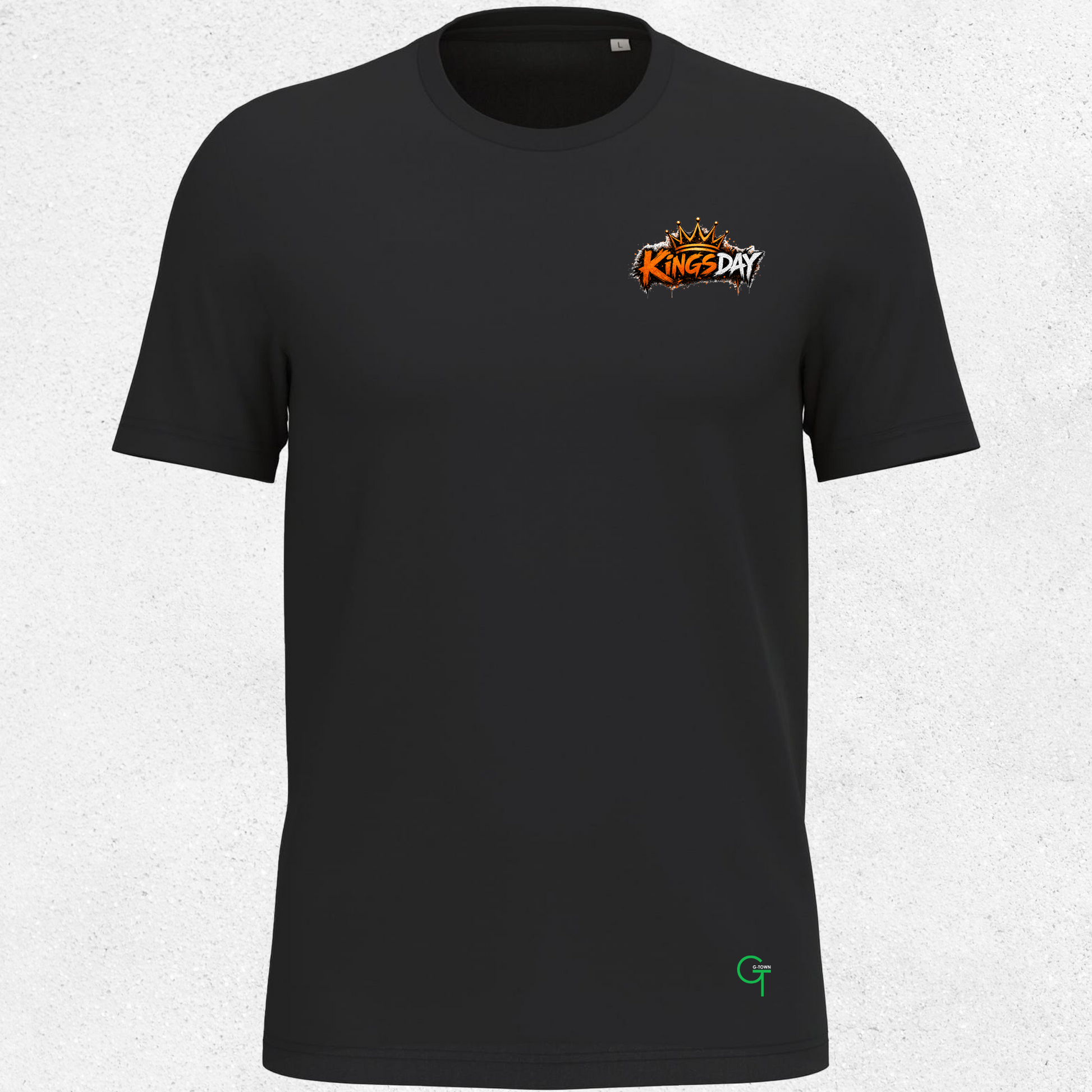 G‑TOWN Koningsdag T‑shirt Limited Edition Royal Streetwear Oranje Unisex