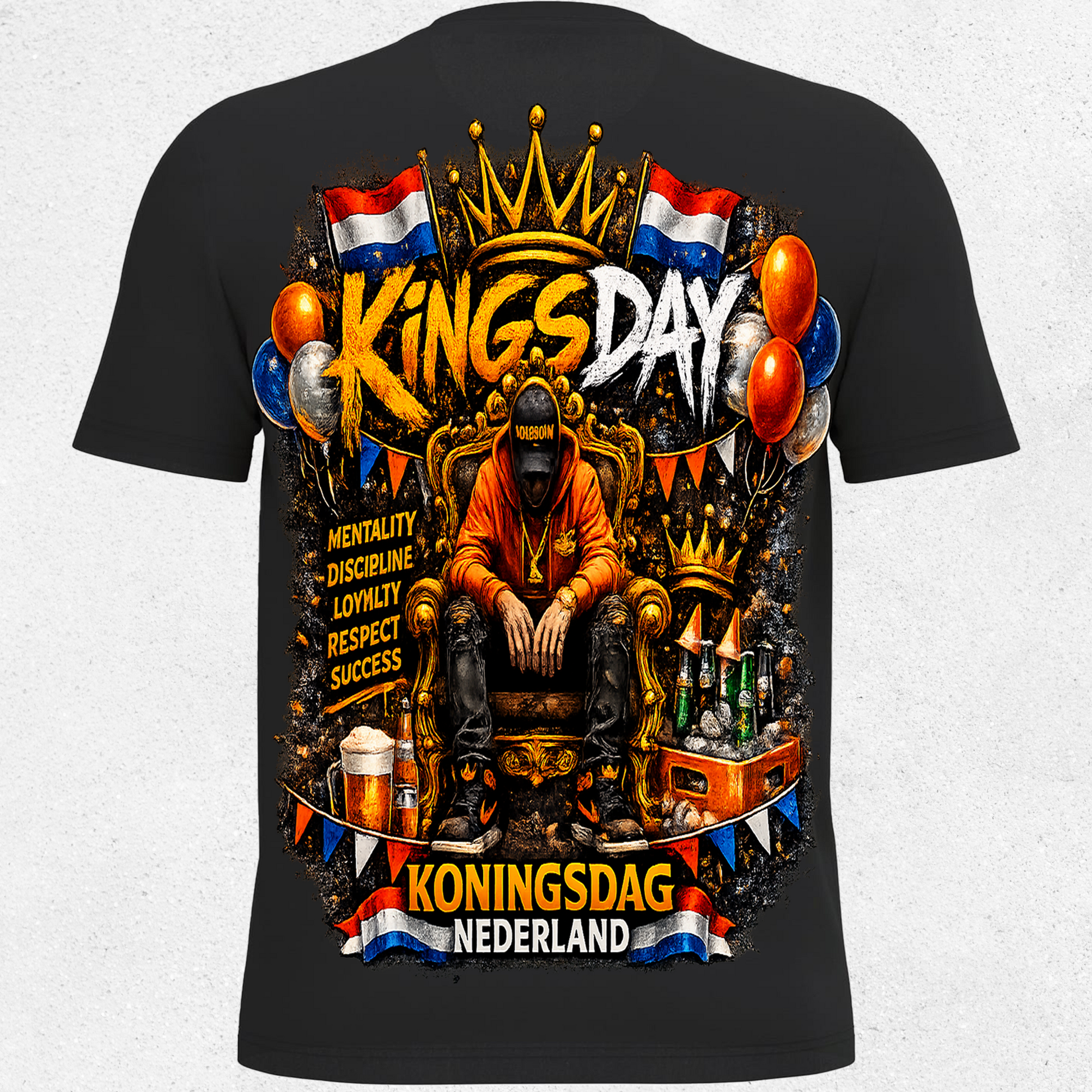 G‑TOWN Koningsdag T‑shirt Limited Edition Royal Streetwear Oranje Unisex