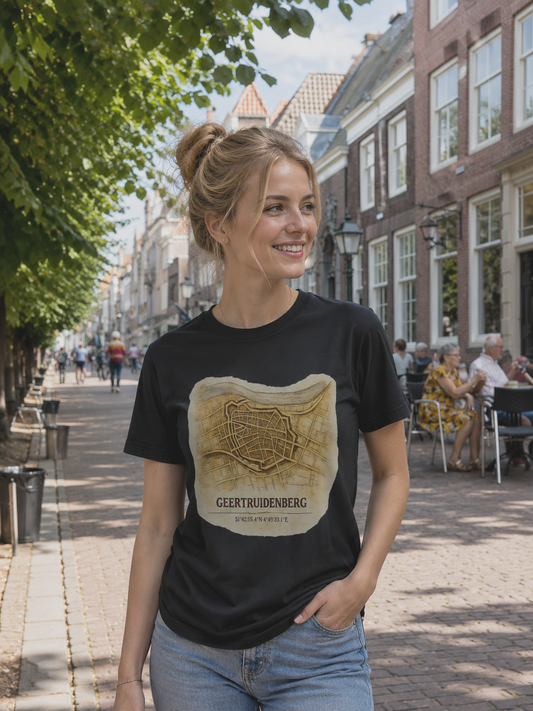 Unisex Streetwear T‑shirt met Geertruidenberg Vestingdesign | Limited NL Edition