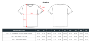 Maatvoering heren t-shirt Brook Green