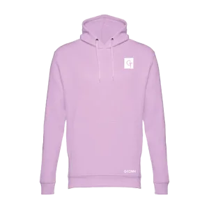 Hoodie Lavendel Elegance met wit vierkant opdruk