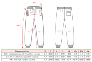 Maatvoering G-TOWN heren broek