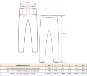 Maatvoering Dames Broek Eco Friendly Fleece 