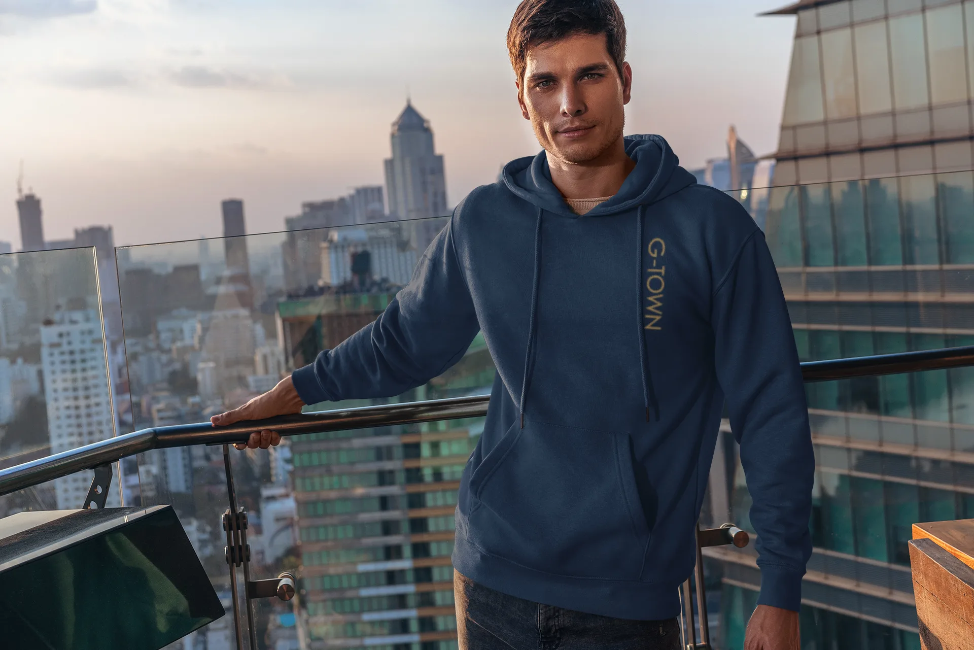 Model Hoodie Gold png