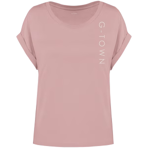 duurzaam dames t-shirt roze met G-TOWN logo